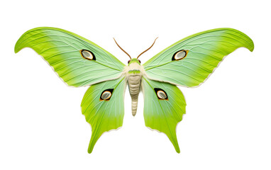 3D Insect Robot Luna Moth on Transparent background