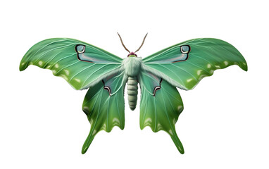 3D Luna Moth Model on Transparent background
