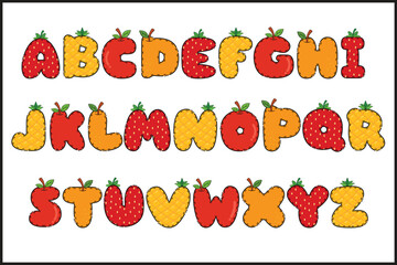 Handcrafted Juicy letters color creative art typographic design