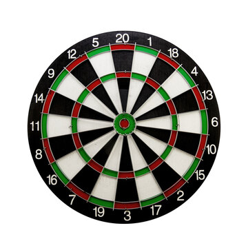 Cutout of an isolated dartboard with the transparent png 
