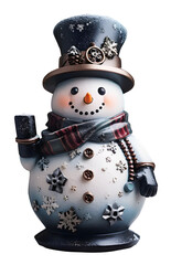 Snowman isolated background.