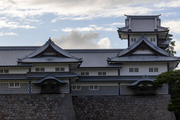 Scenery of the Kanazawa castle park in Kanazawa, Japan