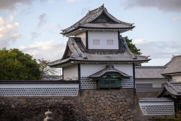 Naklejka premium Scenery of the Kanazawa castle park in Kanazawa, Japan