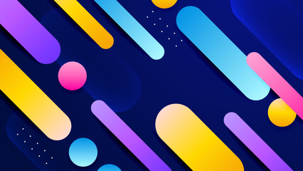 Colorful colourful gradient geometric background with shapes