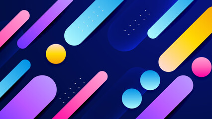 Colorful colourful vector abstract gradient background with geometric shapes