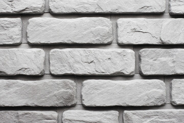 Gray brick wall. Home interior texture. Decorative wall panel background.