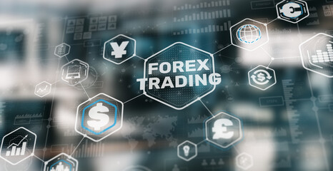 Fototapeta premium Forex trading concept. Online trading and consulting. Finance background