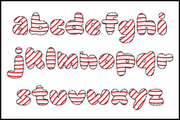 Fototapeta premium Handcrafted Merry Christmas letters color creative art typographic design