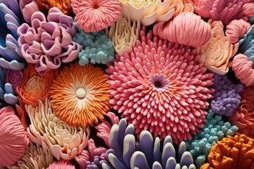 Colorful corals background