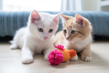 pair of matching kitten and cat toys