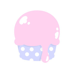 ストロベリー味のカップアイス⭐︎PNG