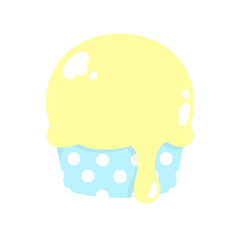 レモン味のカップアイス⭐︎PNG