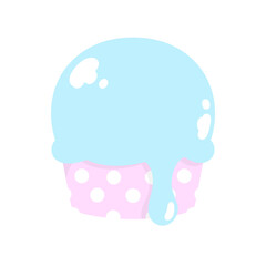 ソーダ味のカップアイス⭐︎PNG