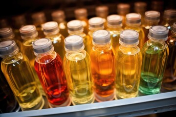 vials stored inside a refrigerator