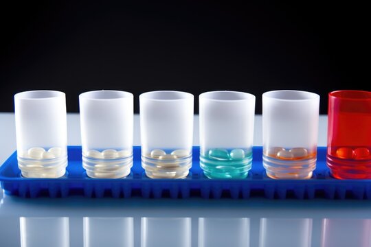 white dividers segregating different-sized medication