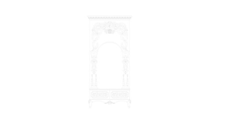vector illustration of a detailed sketch of classic architecture from ancient antique furniture