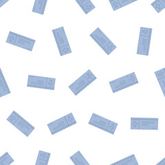 Flat line boarding pass seamless pattern. Suitable for backgrounds, wallpapers, fabrics, textiles, wrapping papers, printed materials, and many more.