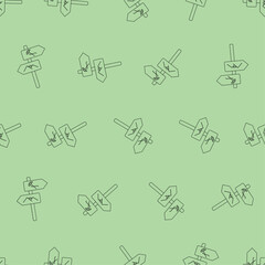 Obraz premium Signpost line art seamless pattern. Suitable for backgrounds, wallpapers, fabrics, textiles, wrapping papers, printed materials, and many more.