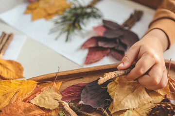 Children's creative activities, autumn idea