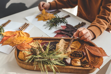 Children's creative activities, autumn idea