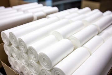 bundled filter paper ready for packaging