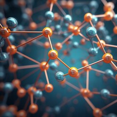 3d model of molecule  generated by AI