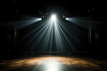 Fotobehang a single spotlight illuminating an empty stage © Alfazet Chronicles