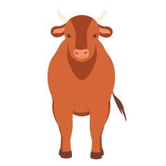 Brown Big Cow With Horns | Eid Adha Edition