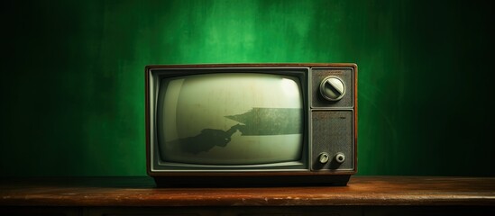 Antique television displaying Pakistan s flag eternal values global trade politics retro tech news