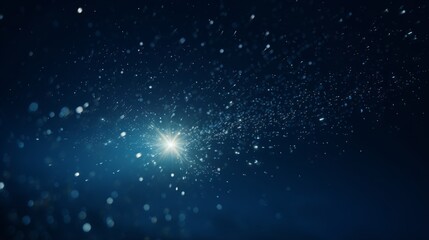 Fototapeta na wymiar A close-up of a twinkling star in the night sky