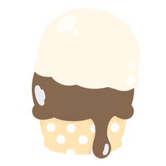 カップのダブルアイスクリーム⭐︎PNG