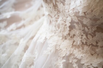 detailed shot of the lace of an exclusive dress