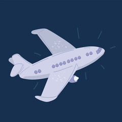 Cartoon vector illustration of Airplane