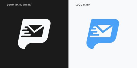 Mail Logo Template In Vector Icon Illustration Design. - obrazy, fototapety, plakaty
