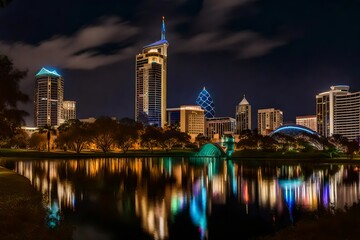 Obraz premium country skyline at night