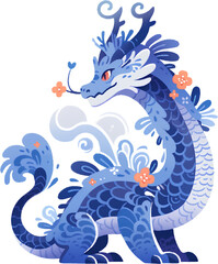 Cute Dragon on transparent background