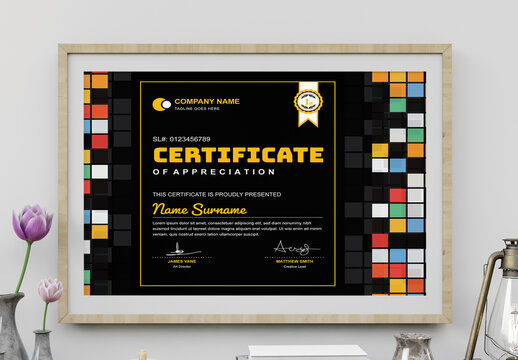 Merit Certificate Layout