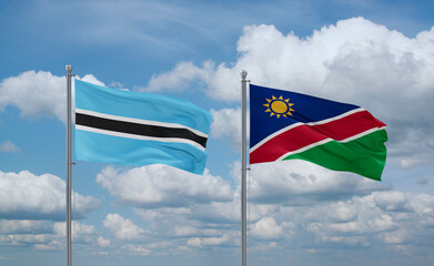 Namibia and Botswana, country relationship concept