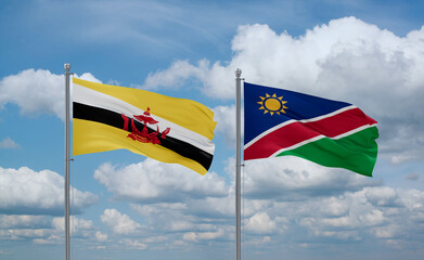 Namibia and Brunei, country relationship concept