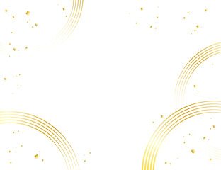 金色の円と金箔のシンプルなイラスト素材 ベクター 水紋 お正月 和風