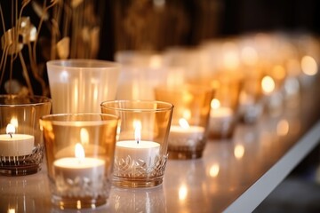 candles with customized wedding decorations