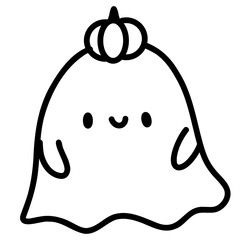 Cartoon Little Ghost Halloween Halloween Festival Holiday Line Illustration