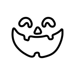Halloween Face icon vector. Scary face illustration sign. Pumpkin face symbol or logo.