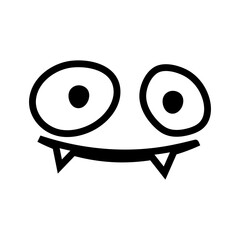 Halloween Face icon vector. Scary face illustration sign. Pumpkin face symbol or logo.