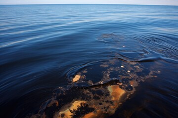 oil spill spreading across the ocean surface