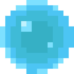 Pixel art water drop icon 4