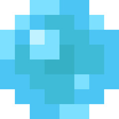 Pixel art water drop icon 3