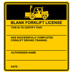 Certified Forklift Driver, paper and label vector - obrazy, fototapety, plakaty