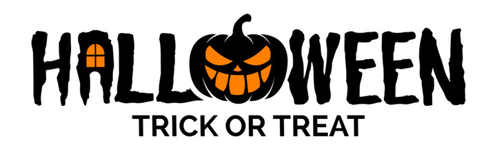 Set of Halloween pumpkins carved faces silhouettes. Black isolated halloween pumpkin face patterns on orange. Scary and funny faces of Halloween pumpkin or ghost. Vector illustration