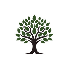 Obraz premium Consulting firm filled colorful logo. Business analysis. Eco friendly. Tree symbol. Design element. Created with artificial intelligence. Ai art for corporate branding, software platform